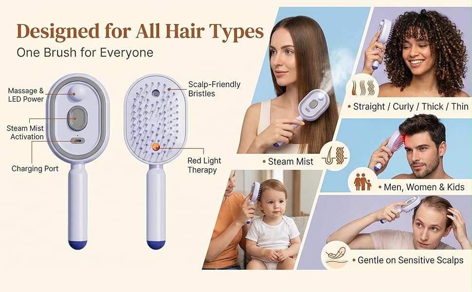 Rechargeable Electric Hair Brush